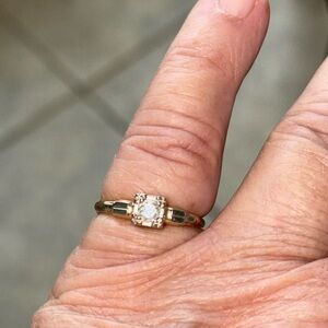 .25 carat diamond in 18K yellow gold